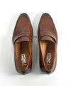 SALVATORE FERRAGAMO - "TRAMEZZA" Brown Penny Loafers Sleek Silhouette - 13 D