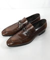 SALVATORE FERRAGAMO -“Dinamo” 2 Tone Gancini Bit Brown Leather Loafers - 11.5 D