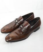 SALVATORE FERRAGAMO - “Dinamo” 2 Tone Gancini Brown Bit Leather Loafers - 11.5 D