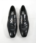 SALVATORE FERRAGAMO - “Dinamo” 2 Tone Gancini Bit Black Leather Loafers - 10 D
