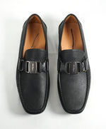 SALVATORE FERRAGAMO - “Sardegna" Black Iconic Pebbled Loafers - 8.5 D