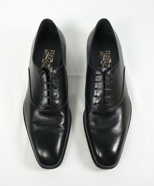SALVATORE FERRAGAMO - “ Fedele” Black Oxford W Leather Sole - 10 D