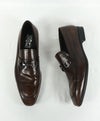 SALVATORE FERRAGAMO -“Dinamo” 2 Tone Gancini Bit Brown Leather Loafers - 11.5 EE