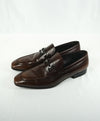SALVATORE FERRAGAMO -“Dinamo” 2 Tone Gancini Bit Brown Leather Loafers - 11.5 EE