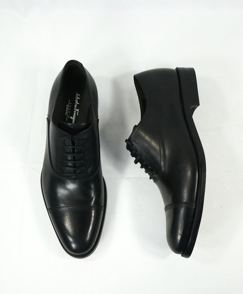 SALVATORE FERRAGAMO - Studio Detailed Edge Cap Toe Oxfords - 7EE