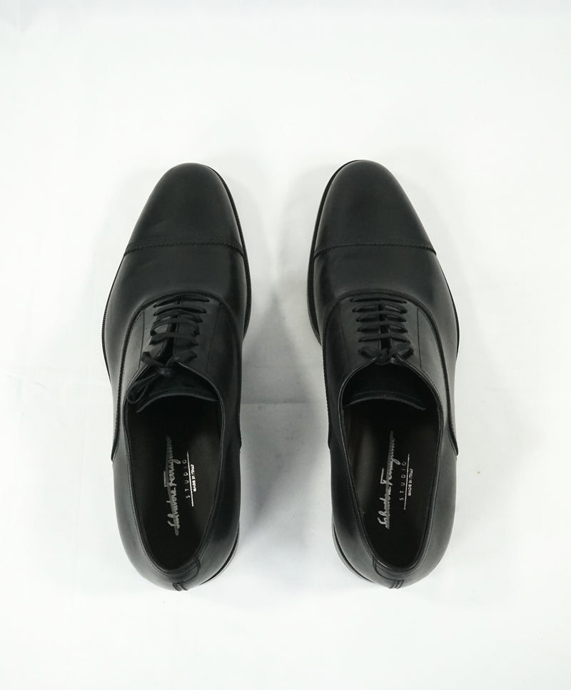 SALVATORE FERRAGAMO - Studio Detailed Edge Cap Toe Oxfords - 7EE