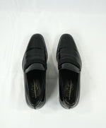 SALVATORE FERRAGAMO - "Antoane" Black Patent Leather Tipped Loafer - 8.5