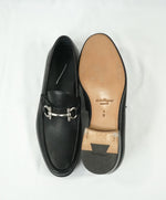 SALVATORE FERRAGAMO - “Mason” Pebbled Leather Logo Bit Loafers - 9 D