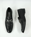 SALVATORE FERRAGAMO - “Flori 2” Pebbled Leather Gancini Bit Black Loafers - 7.5 D