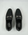 SALVATORE FERRAGAMO - “Flori 2” Pebbled Leather Gancini Bit Black Loafers - 7.5 D