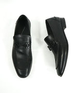 SALVATORE FERRAGAMO -“Davis” Black Slip-On Loafer With Engraved Bit - 10.5 D