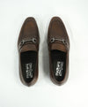 SALVATORE FERRAGAMO -“Giant” Gancini Bit Burnished Brown Leather Loafers - 9.5 EE