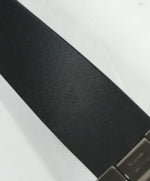 SALVATORE FERRAGAMO - Black On Black Oversized Leather Gancini Belt - 36W