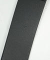 SALVATORE FERRAGAMO - Black & Silver Distressed Oversized Leather Gancini Belt - 34W