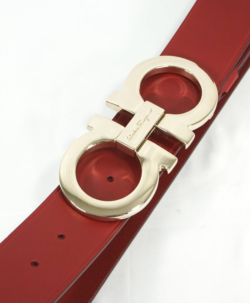 Salvatore Ferragamo, Accessories, Ferragamo Belt Red And Gold