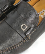 SALVATORE FERRAGAMO - Brown Leather Side Gancio Bit Loafer - 11.5 D