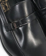 SALVATORE FERRAGAMO - “Destin” Black Slip-On Loafer With Engraved Bit - 11.5 D