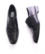 SALVATORE FERRAGAMO - “MABEL” Black Calf Leather Cap Toe Oxford - 10 D