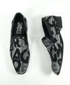 SALVATORE FERRAGAMO -LOGO Monogram Wool Leather Slip On Smoking Loafers - 7 EE