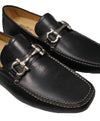 SALVATORE FERRAGAMO - Black Parigi Gancini Logo Loafers  - 8/8.5D