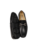 SALVATORE FERRAGAMO - Black Parigi Gancini Logo Loafers  - 8/8.5D