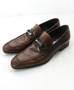 SALVATORE FERRAGAMO -“Dinamo” 2 Tone Gancini Bit Brown Leather Loafers -8.5 D
