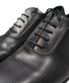 SALVATORE FERRAGAMO - "FARNESE" Textured Black Oxfords - 10D