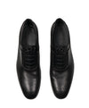 SALVATORE FERRAGAMO - "FARNESE" Textured Black Oxfords - 10D