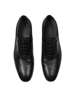 SALVATORE FERRAGAMO - "FARNESE" Textured Black Oxfords - 10D
