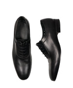 SALVATORE FERRAGAMO - "FARNESE" Textured Black Oxfords - 10D