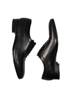 SALVATORE FERRAGAMO - "FARNESE" Textured Black Oxfords - 10D