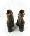 SALVATORE FERRAGAMO - 'Florian' Green Ombré Block-Heel Booties Gancini Logo- 8.5