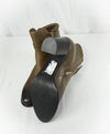 SALVATORE FERRAGAMO - 'Florian' Green Ombré Block-Heel Booties Gancini Logo- 8.5