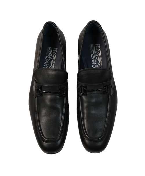 SALVATORE FERRAGAMO - “Ravenna” Black on Black Bit Loafer - 8.5