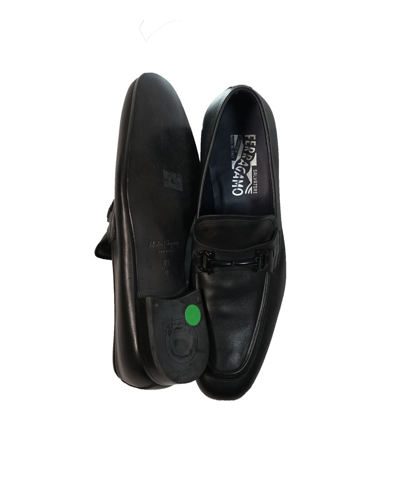 Salvatore ferragamo black shoes sale