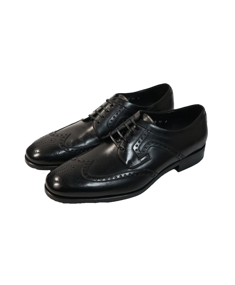 SALVATORE FERRAGAMO - “Romeo” Black Brogue Oxford - 11