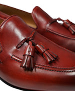 SALVATORE FERRAGAMO - TRAMEZZA Burgundy Tassel Detail Loafers  - 9.5/10