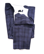 SAMUELSOHN - Notch Lapel Super 130’s Bold Blue Check Plaid Suit - 42R