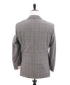 SAMUELSOHN - Notch Lapel "Performance" Gray Windowpane Check Suit - 42R