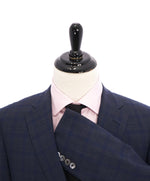 SAMUELSOHN - CUSTOM Blue Check Plaid "BARBERA" Fabric Suit - 42S/37W