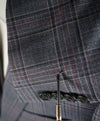 SAMUELSOHN - 2-Button Bold Plaid Gray Pink & Burgundy Blazer - 42R