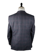 SAMUELSOHN - 2-Button Bold Plaid Gray Pink & Burgundy Blazer - 42R