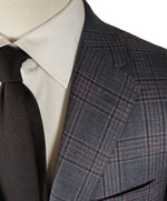 SAMUELSOHN - 2-Button Bold Plaid Gray Pink & Burgundy Blazer - 42R