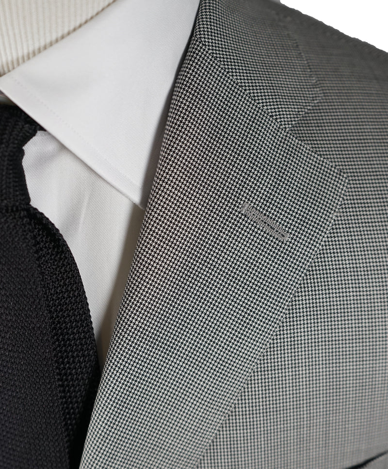 SAMUELSOHN - Custom Tailored Gray & Black Houndstooth Pattern Blazer - 40R