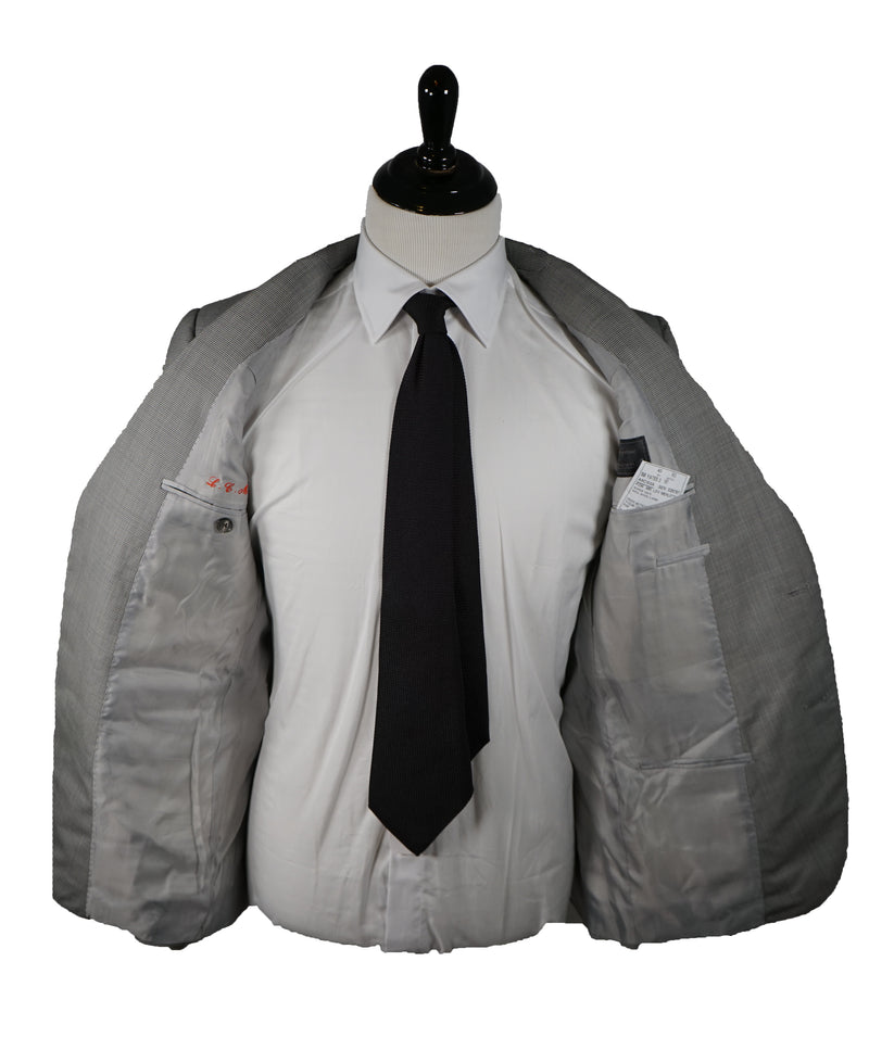 SAMUELSOHN - Custom Tailored Gray & Black Houndstooth Pattern Blazer - 40R