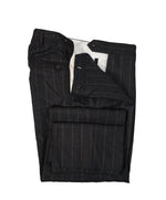 SAMUELSOHN - Gray Bold Chalk Stripe Flat Front Dress Pants - 32W