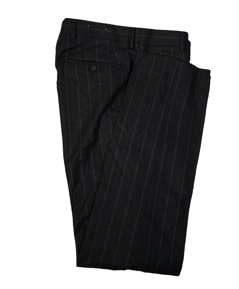 Paco Dark Blue Slim Fit Chalk Stripe Pants | BOJONI