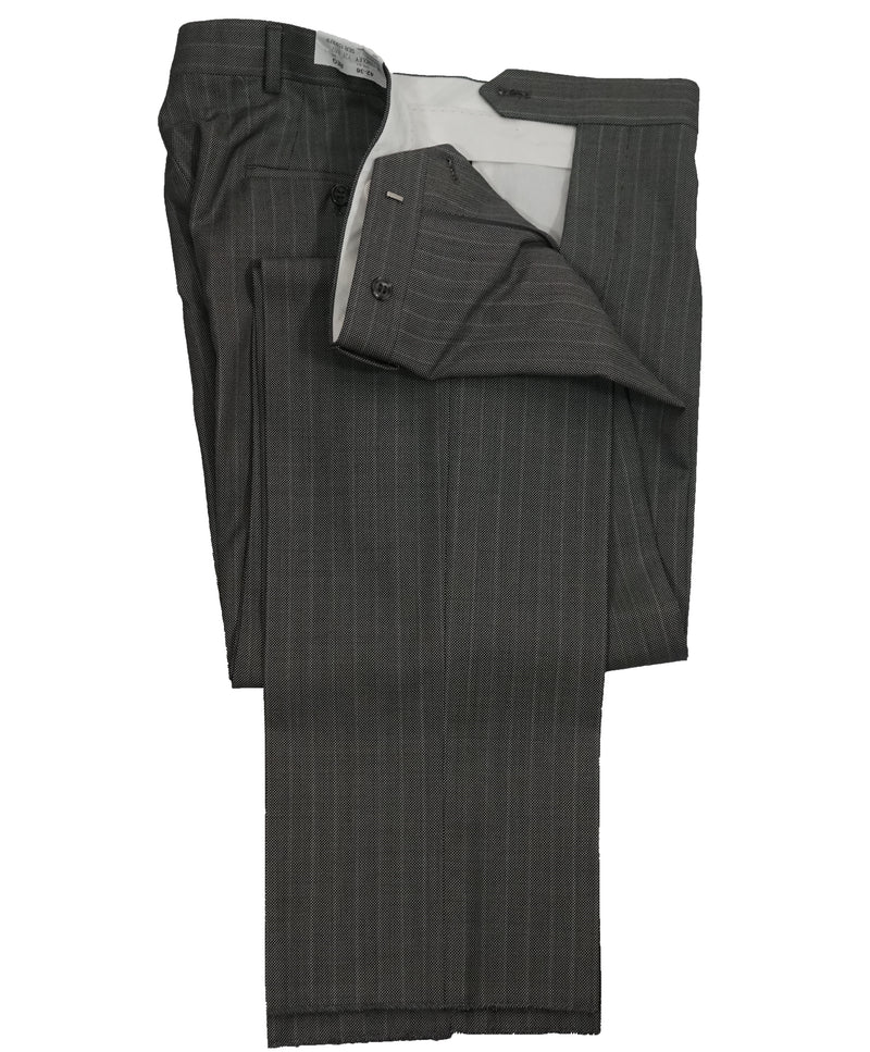 SAMUELSOHN - Super 130’s Textured Wool Gray Birdseye Stripe Suit - 44L