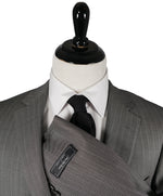 SAMUELSOHN - Super 130’s Textured Wool Gray Birdseye Stripe Suit - 44L