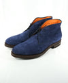SANTONI - Powder Blue Suede Chukka Ankle Boots "GOODYEAR WELT” - 11